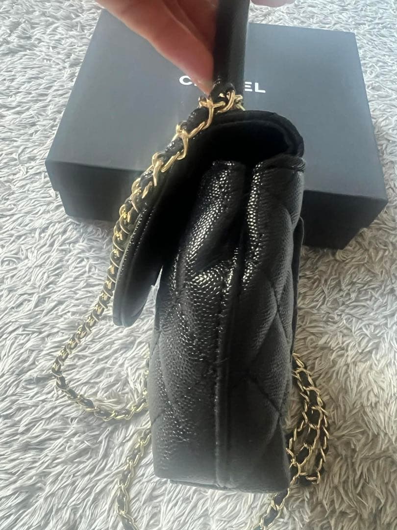 シャネル CHANEL ノベルティ ブラック ハンドル付きショルダー