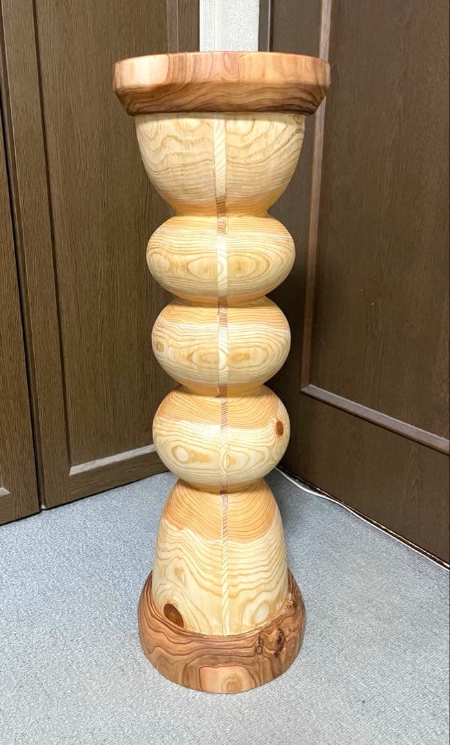 (aki品) 丸太　花瓶台 フラワースタンド