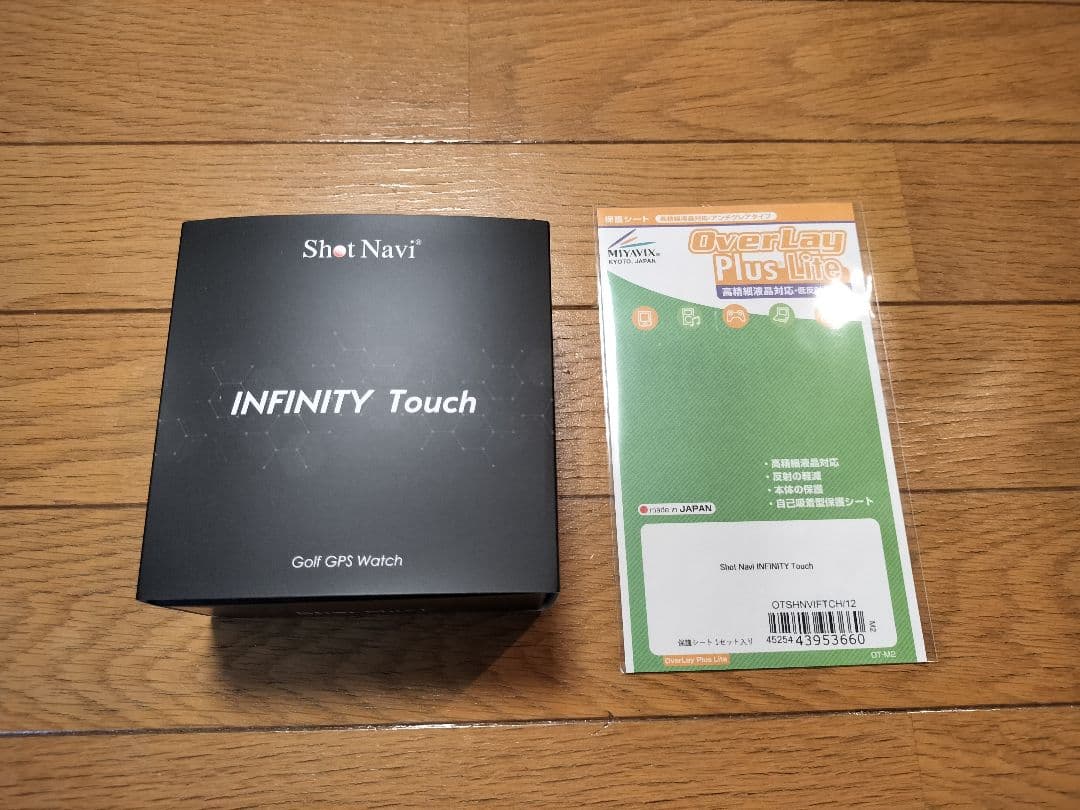 美品　Shot Navi INFINITY Touch　黒　腕時計　保護シール付