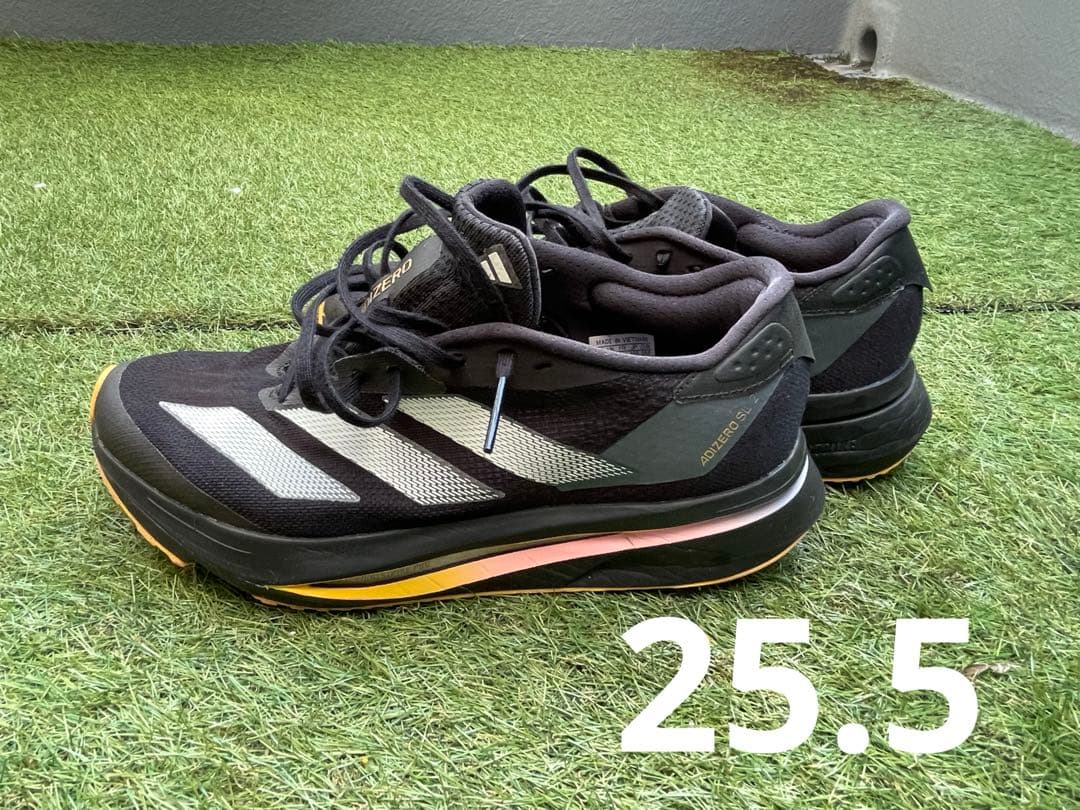 【3連休価格】adidas/アディゼロSL2/ブラック&イエロー/25.5