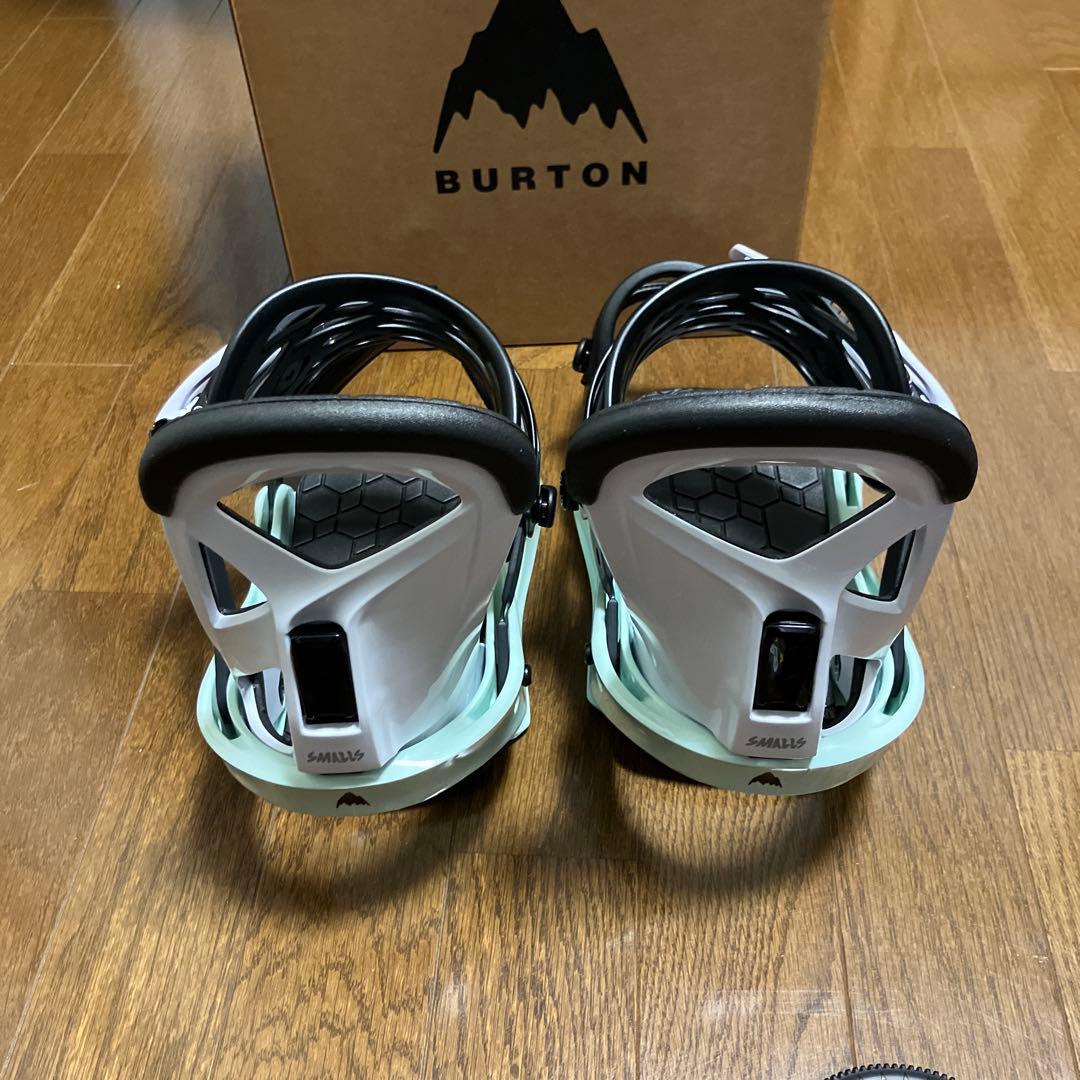 新品　Burton スノーボードバインディング ホワイト/ブラック/ミント