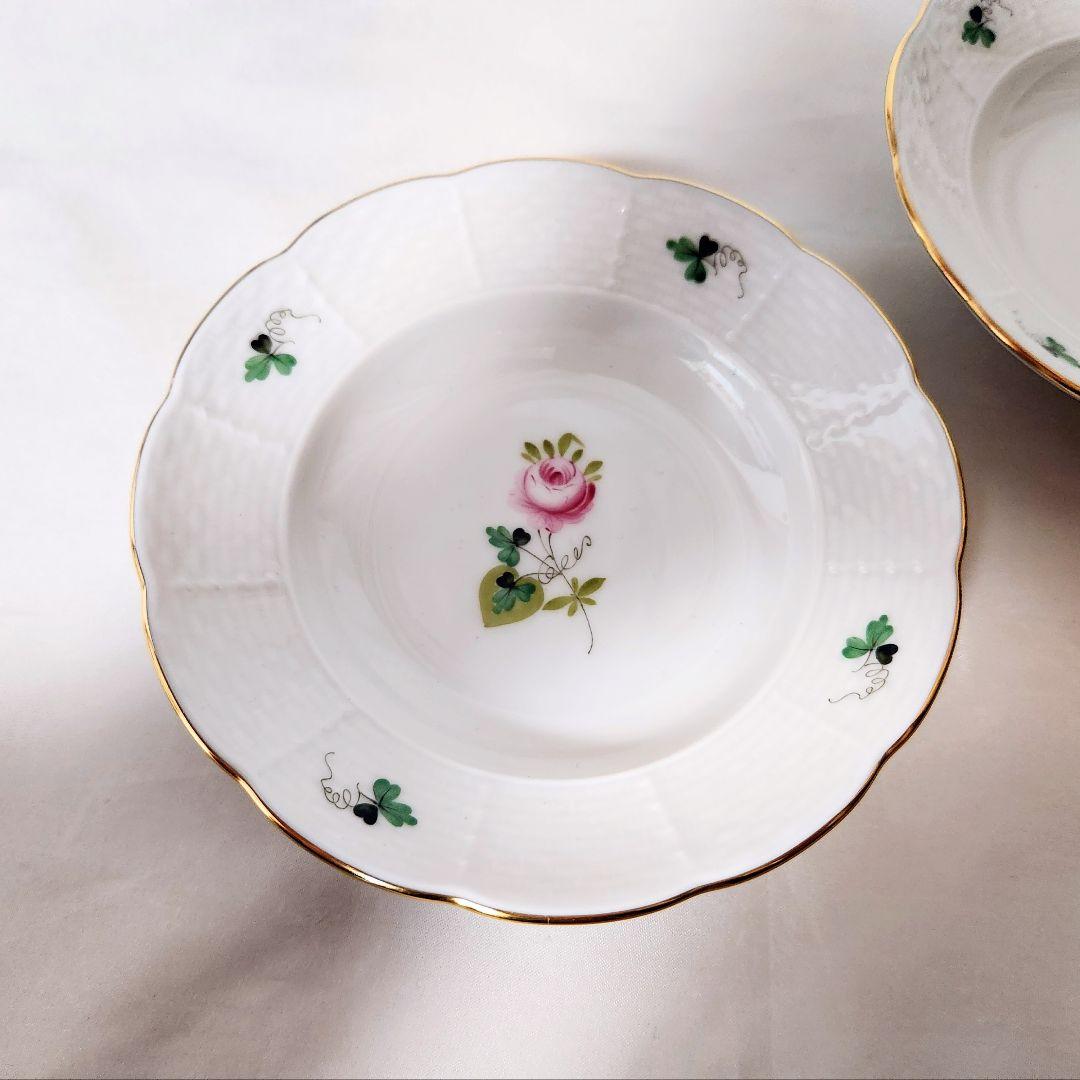 ヘレンドHEREND【ウィーンの薔薇】プレート2P【未使用美品・箱栞付き】