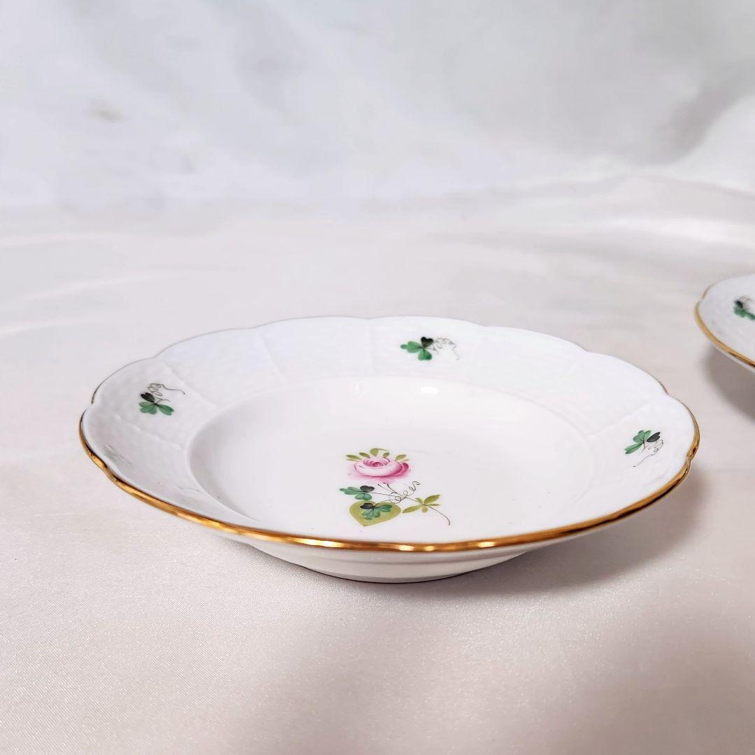 ヘレンドHEREND【ウィーンの薔薇】プレート2P【未使用美品・箱栞付き】
