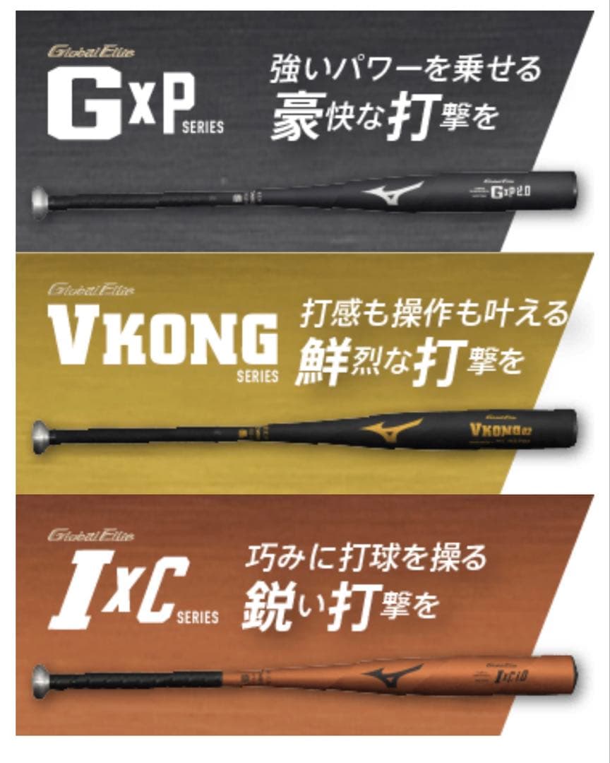 ミズノ グローバルエリートGxP2.0 新基準硬式バット