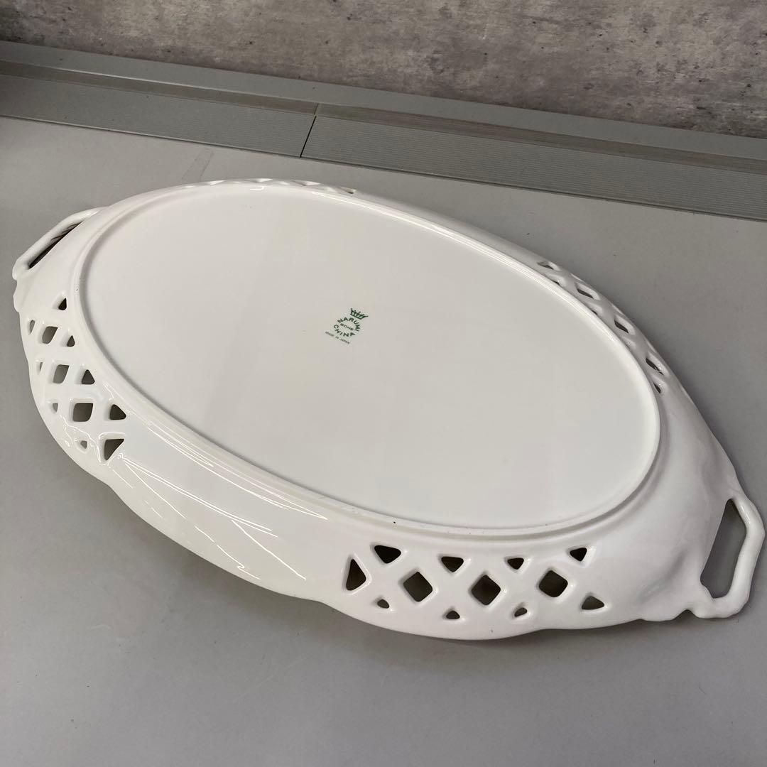 ナルミ ボーンチャイナ パステルガーデン ピアス 陶器 花柄 プレート 食器