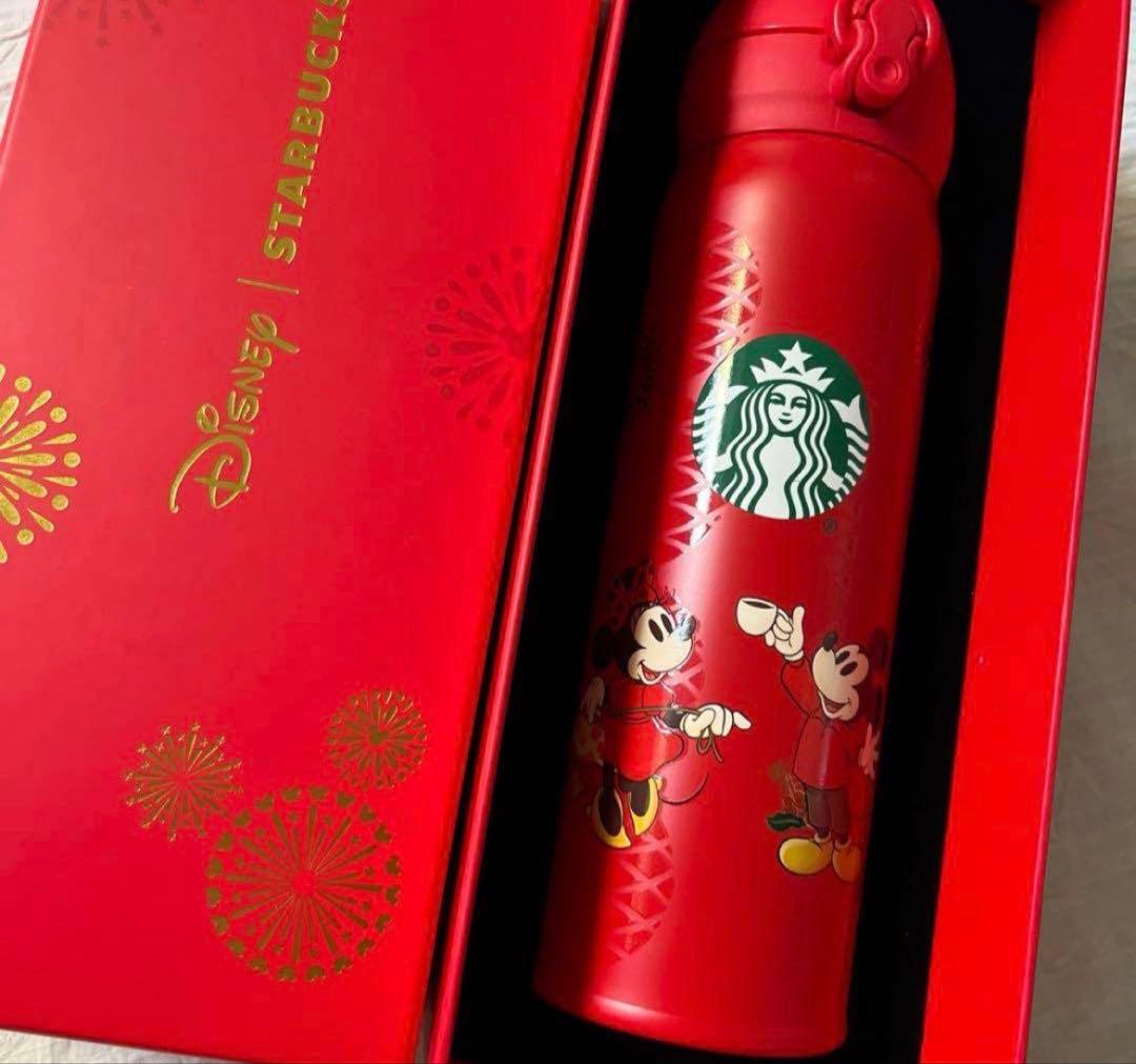 スタバ限定ディズニー×スターバックス ステンレスボトル ミッキー＆ミニー