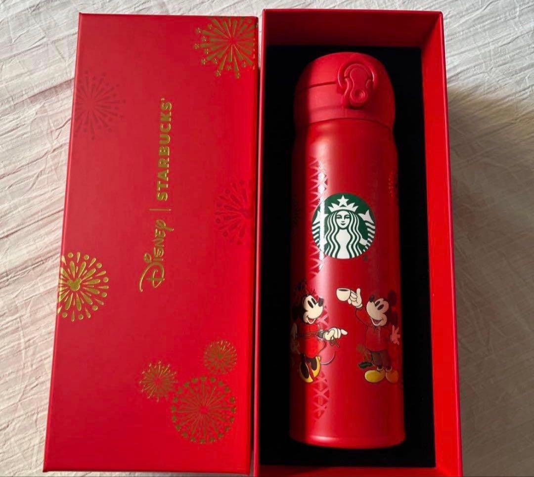 スタバ限定ディズニー×スターバックス ステンレスボトル ミッキー＆ミニー