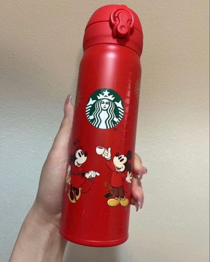 スタバ限定ディズニー×スターバックス ステンレスボトル ミッキー＆ミニー