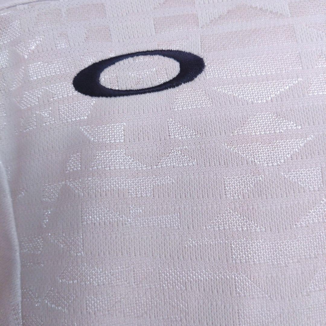 美品　oakley ホワイト 長袖ポロシャツ　ゴルフウェア　メンズ　光沢