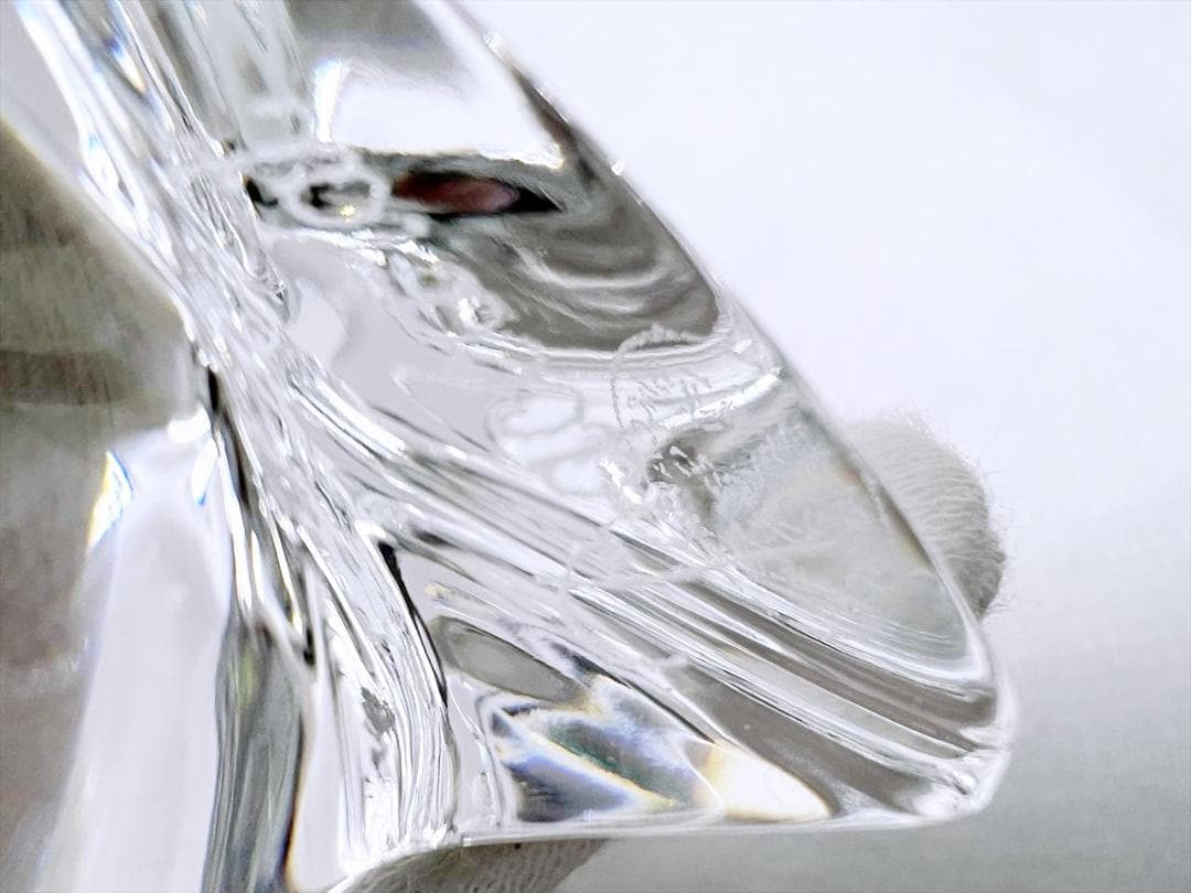 レア　未使用保管　バカラ　カタツムリ　フィギュリン　置物　クリスタル　縁起物