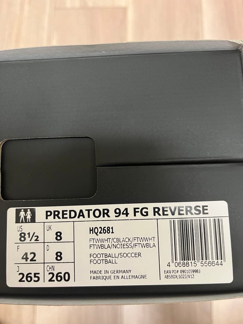 【新品未使用】プレデター 94 FG REVERSE 26.5cm