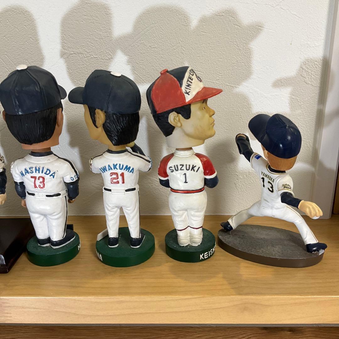 ボブルヘッド人形　中村紀洋&ローズ　梨田監督　岩隈投手　鈴木啓示　山岡投手