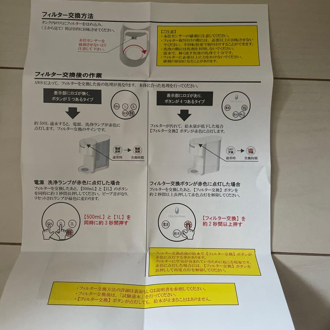 AWS専用交換フィルター　エコウォーター フィルター　3個セット