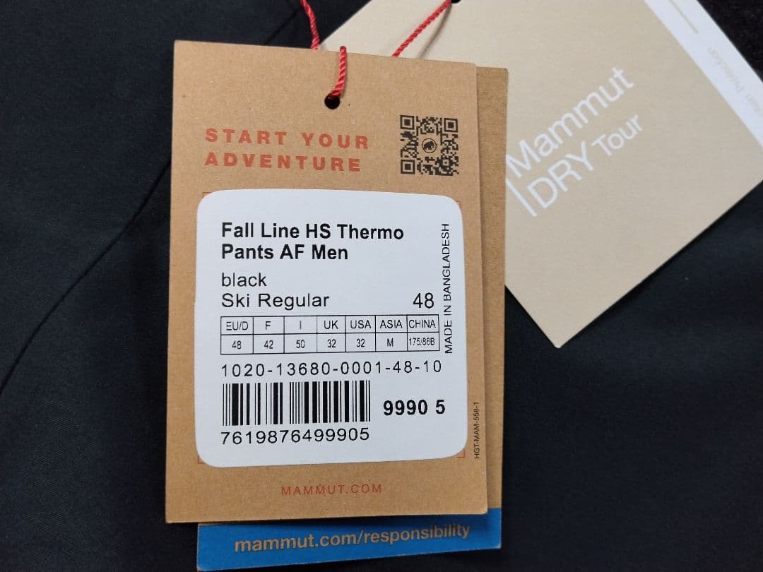 新品 Marmot マーモット スキー サーモ パンツ ブラック 48