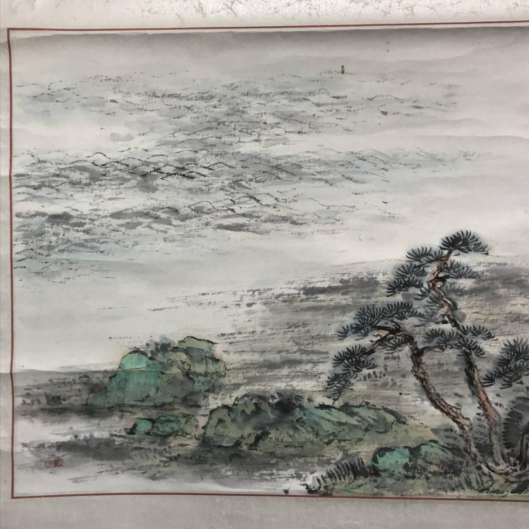 作者不詳/山水図/横物/掛軸/名家伝来/AC-701