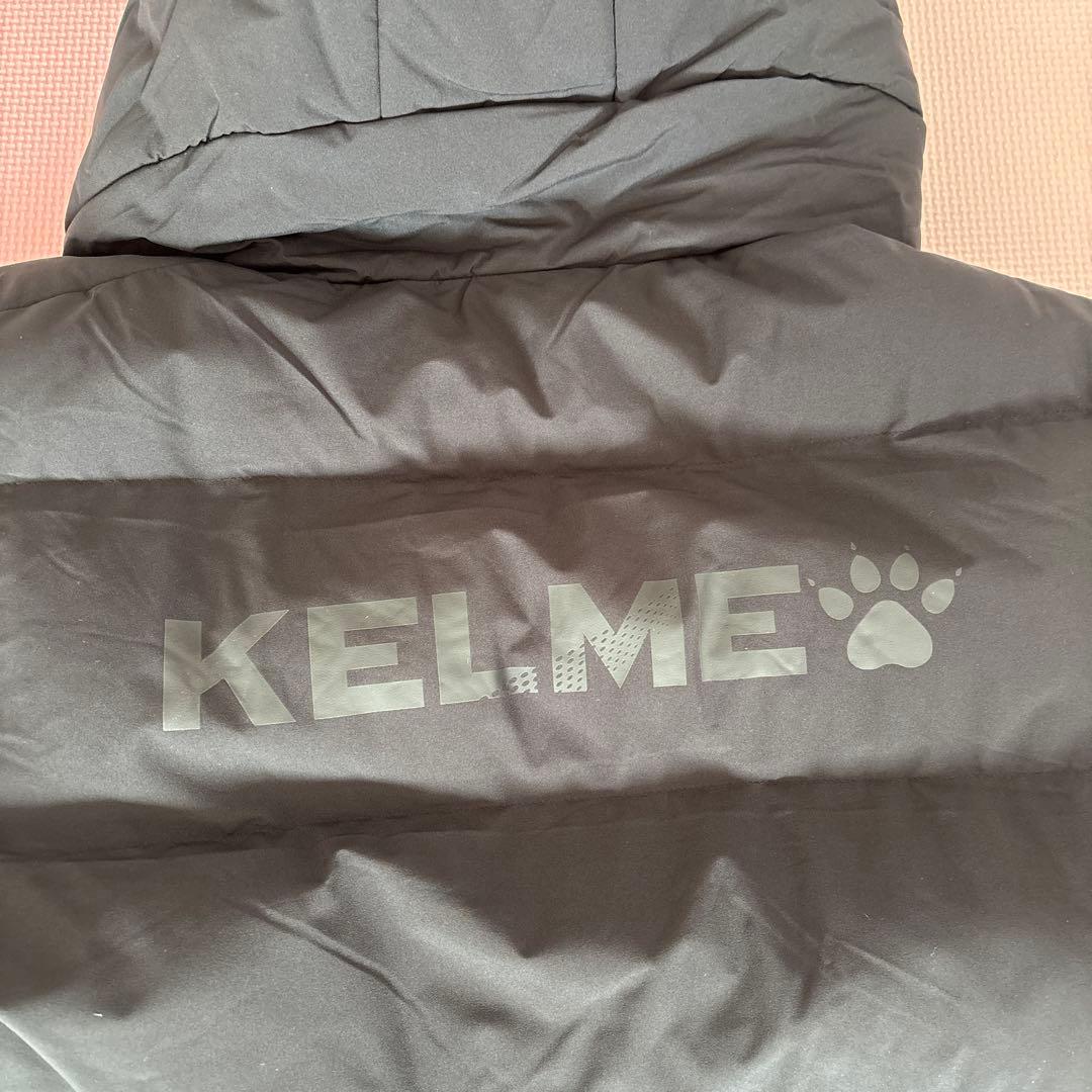 KELME フード付き ブラックダウンコート Ｌサイズ