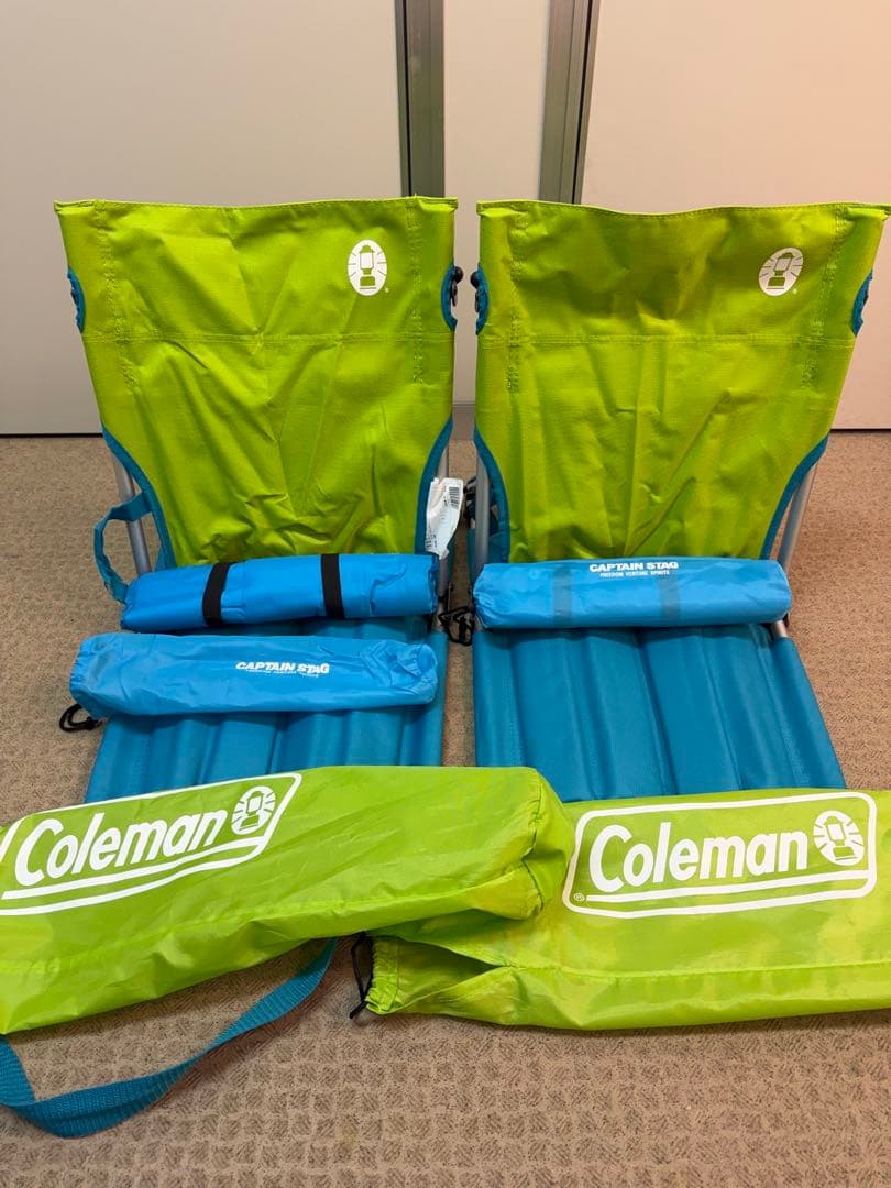 Coleman アウトドアチェア 2脚セット（クッション付）