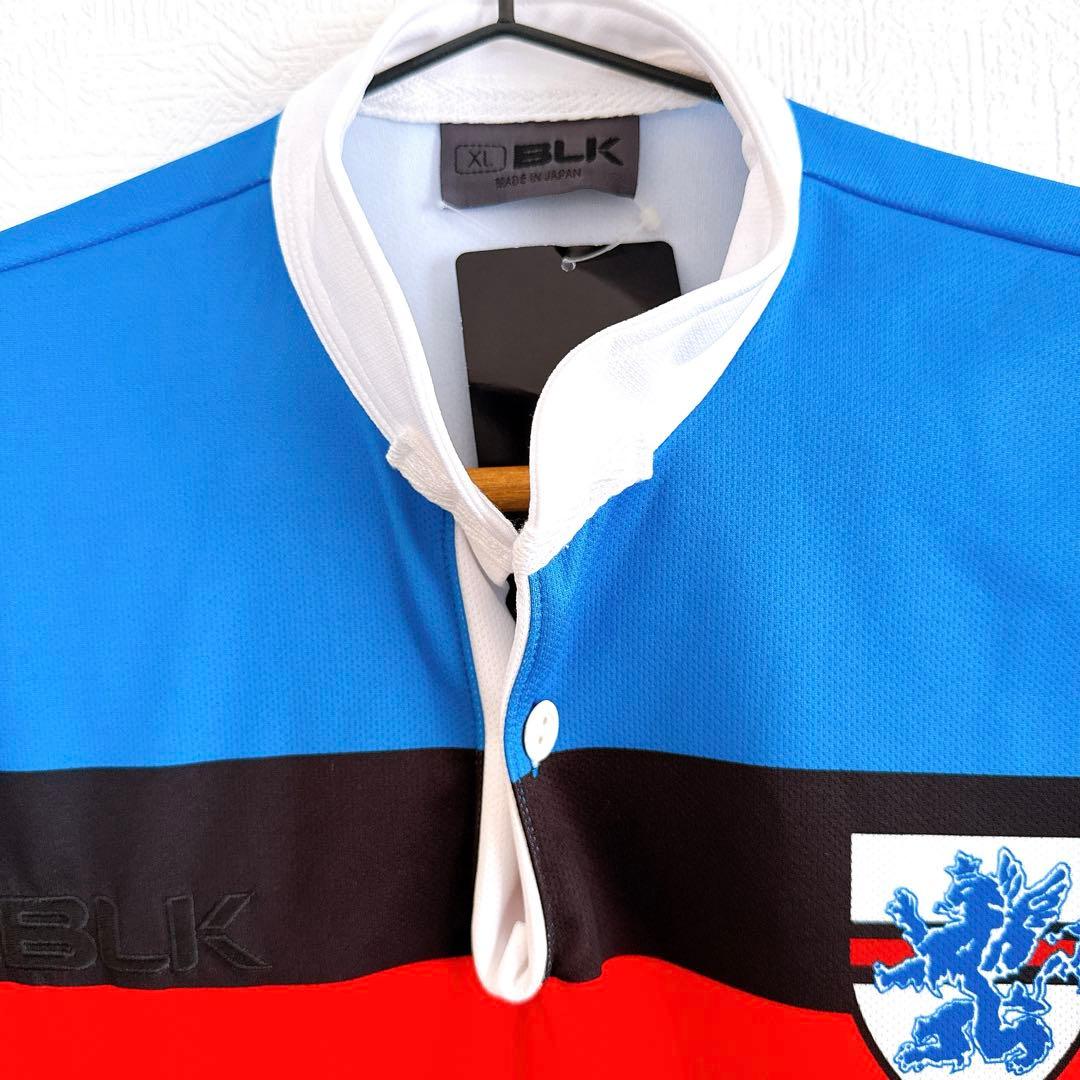 未使用タグ付き BLK 熊谷工業 KUMAGAYA T.H.S. ラガーシャツ