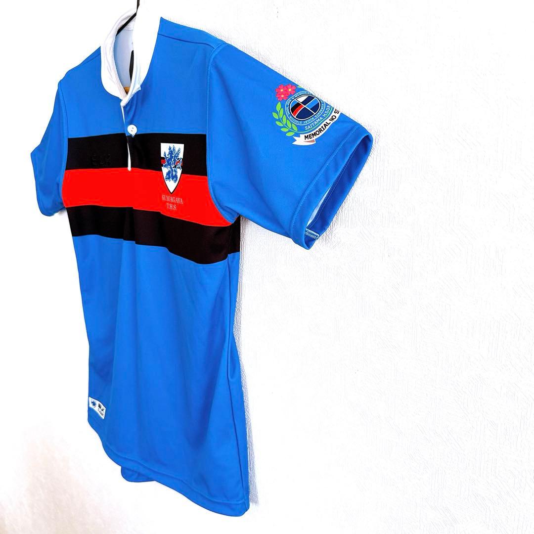 未使用タグ付き BLK 熊谷工業 KUMAGAYA T.H.S. ラガーシャツ