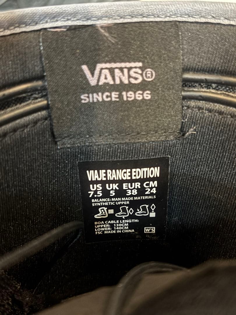 VANS Viaje Range Edition BOA スノーボードブーツ