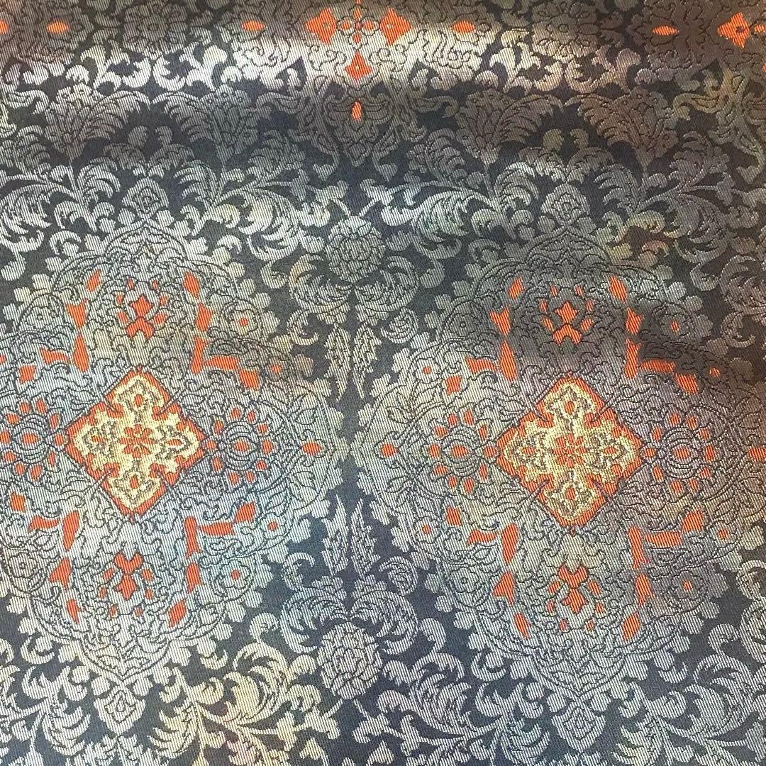 table runner 「花更紗」帯リメイク　正絹　西陣織　長尺
