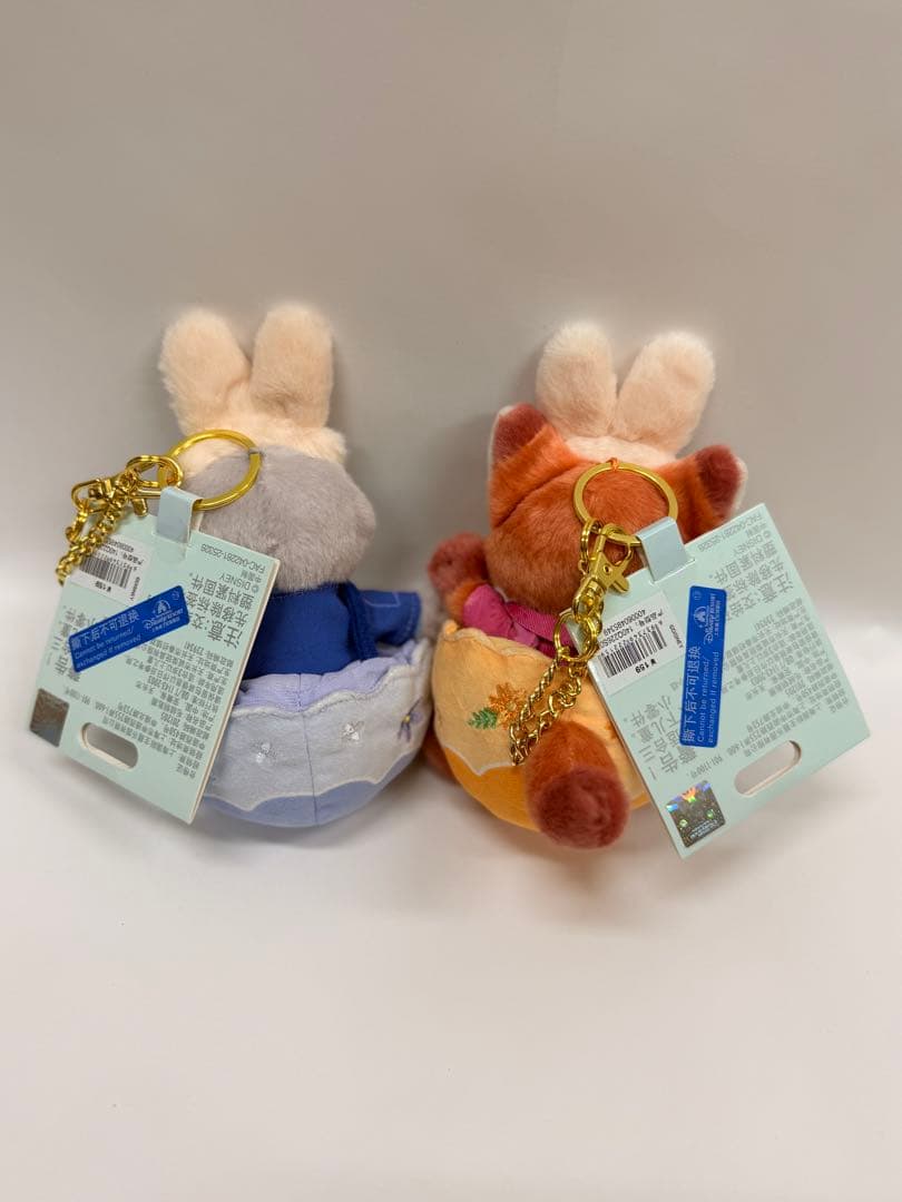 上海ディズニー限定 ズートピア ニック ジュディ ぬいぐるみキーホルダー