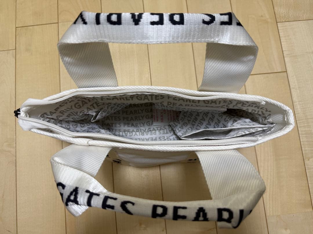 PEARLY GATES ホワイトラウンドバッグ