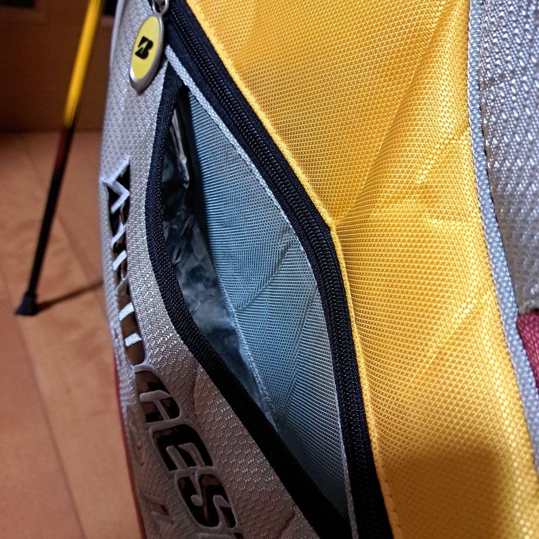 BRIDGESTONE GOLF スタンド式バッグ9インチ。フード付き。