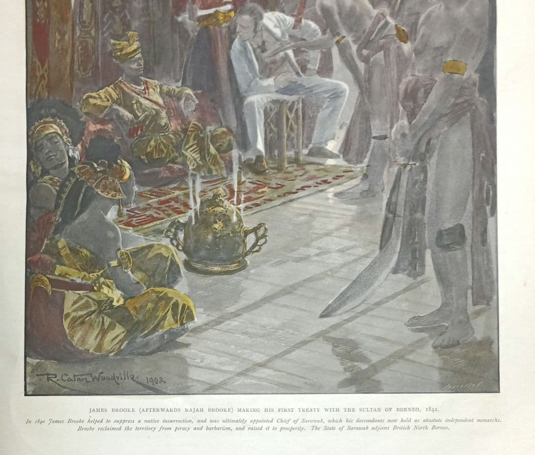 1903年　ロンドン・イラストレイテッド・ニュース　「ボルネオ・スルタン接見」