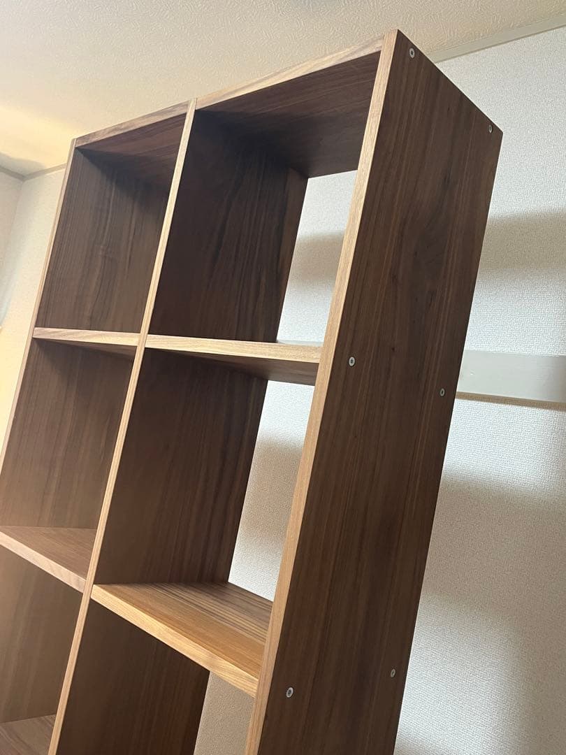 【くまみ】無印良品　スタッキングシェルフ　５段×２列　ウォールナット材