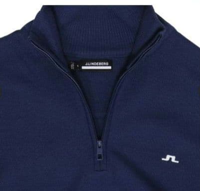 【新品未使用品】J.LINDEBERG ゴルフ用長袖ハーフジップ ニット