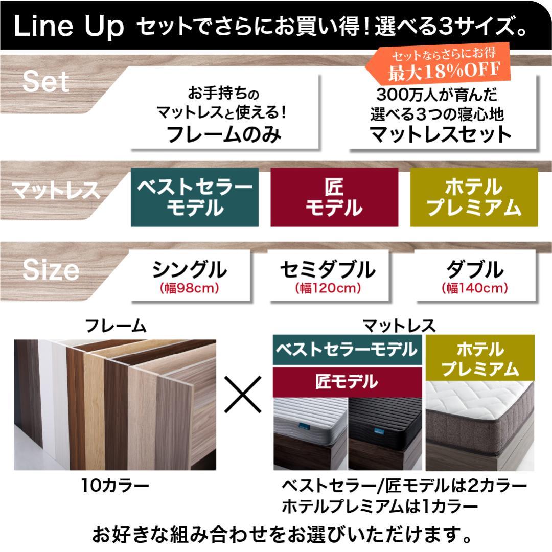 最安値！マットレスなし ダブルベッド 　　収納 コンセント 送料込み！ 23
