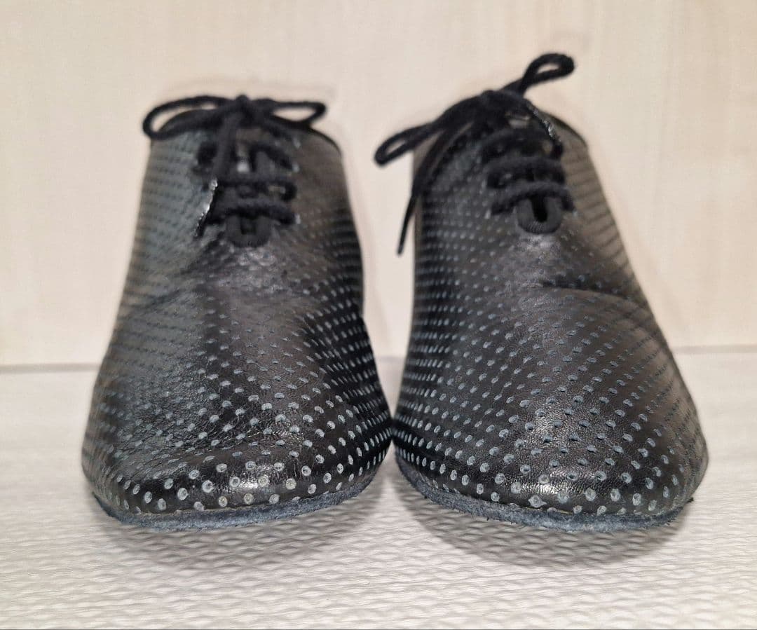 美品☆KENTDANCE 社交ダンス パンチングシューズ 黒 24㎝日本製