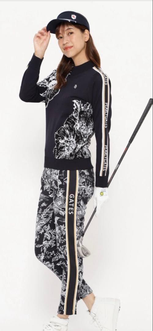 ★美品★PEARLYGATES 　原英莉花モデル花柄　セットアップ　サイズ0