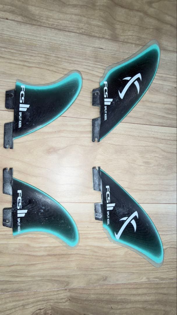 FCS II SPLIT KEEL サーフボードフィン 4枚セット