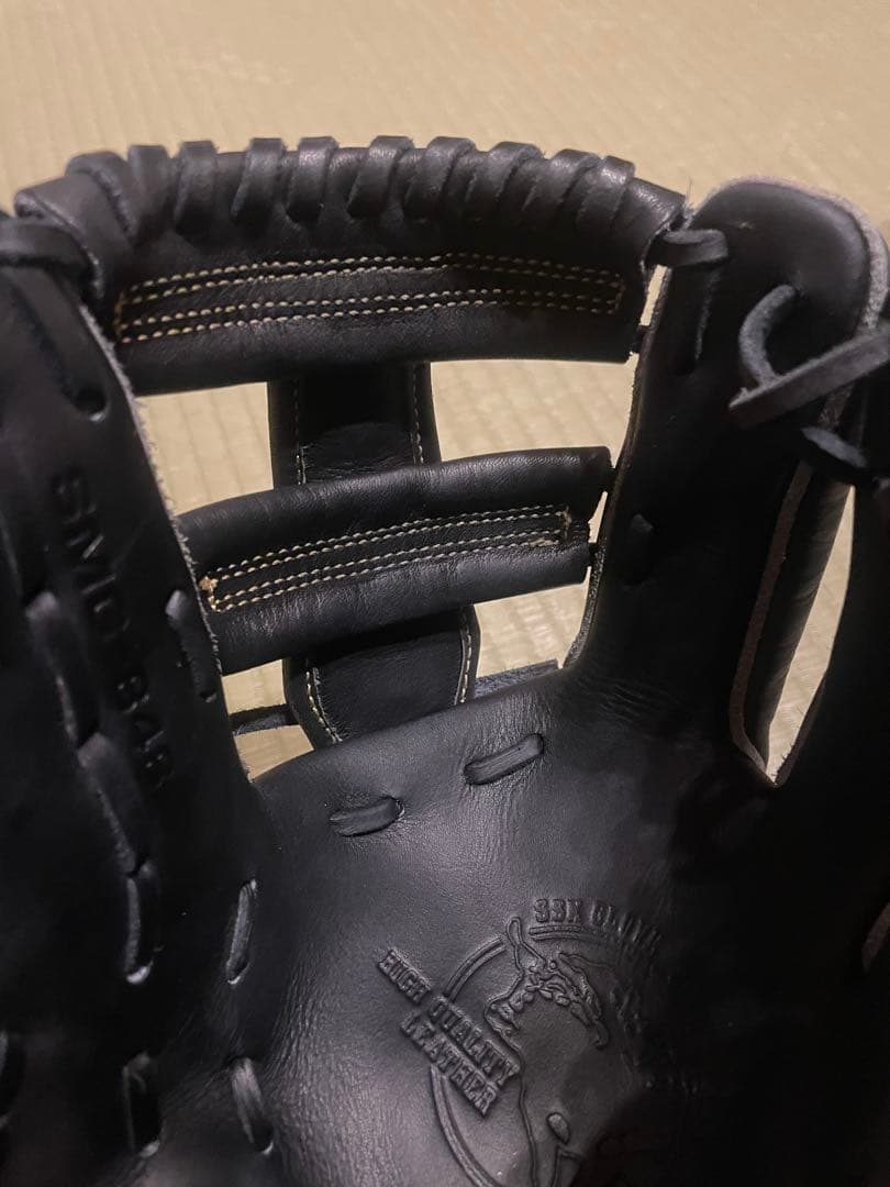 【美品】SSK 硬式グラブ 内野用 右投げ SMG-848 ブラック 袋付き