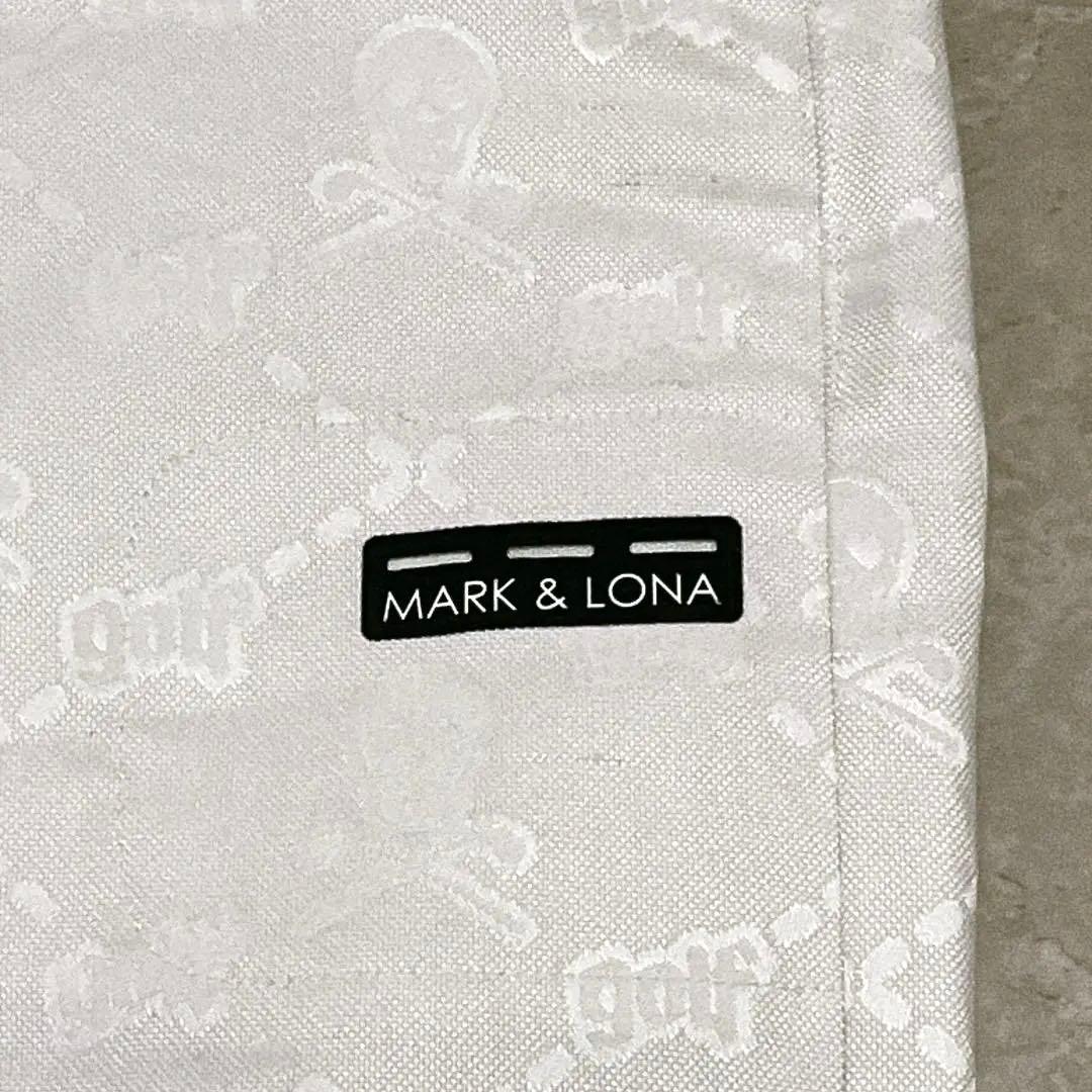 MARK&LONA スカル 総柄 刺繡 シルバーパッチ ゴルフ 白 46