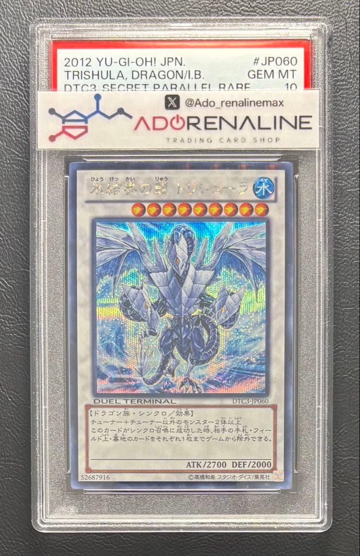 【PSA10】氷結界の龍トリシューラ DTCシークレット デュエルターミナル