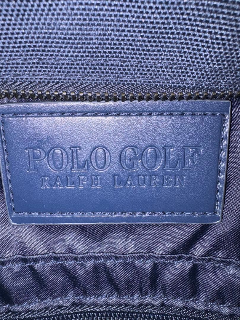 ポロラルフローレンPOLO ゴルフ　ネイビー ボストンバッグ ベア刺繍