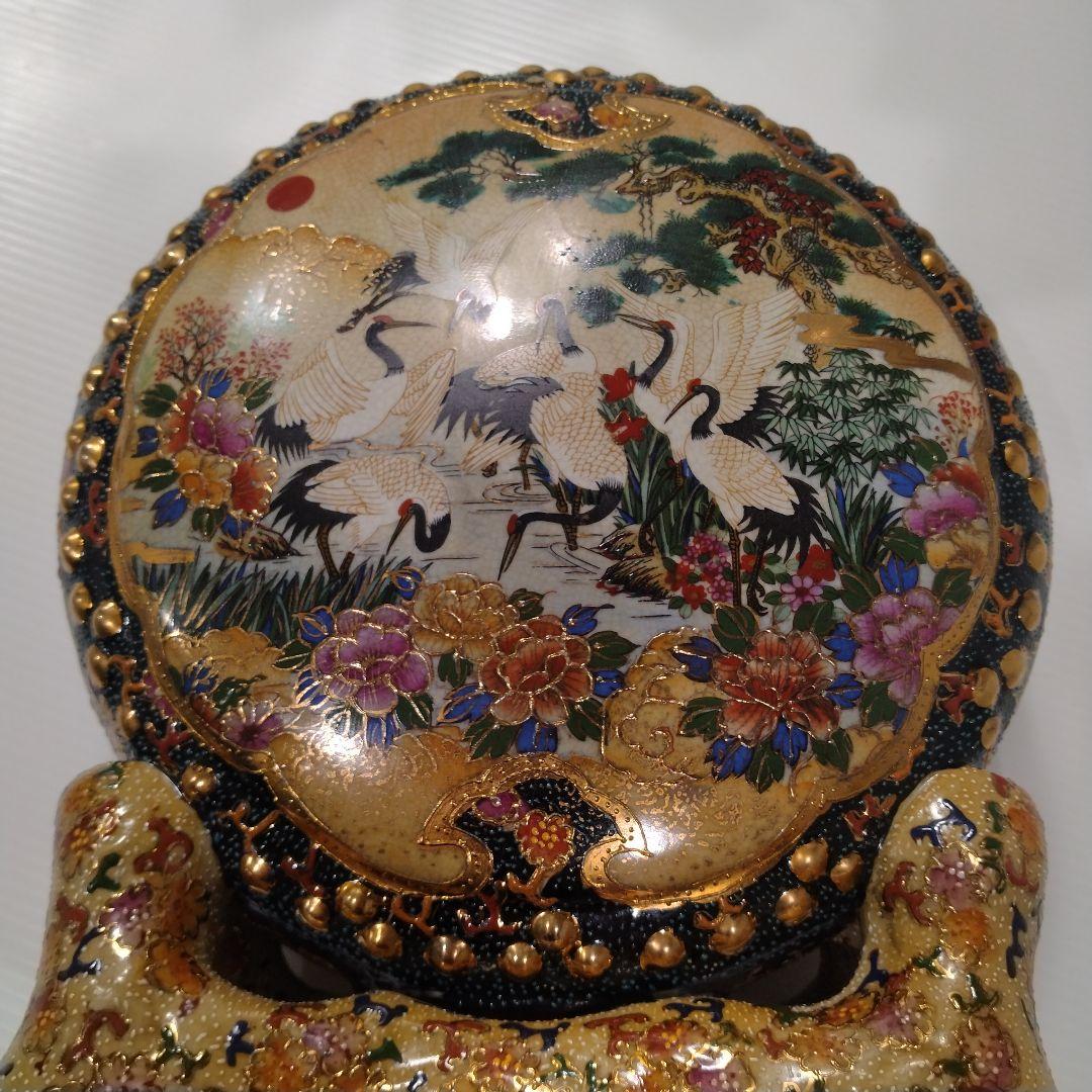 薩摩焼 金襴手 金彩 色絵 色錦 豪華絢爛 飾り 太鼓 古美術 和太鼓 置物