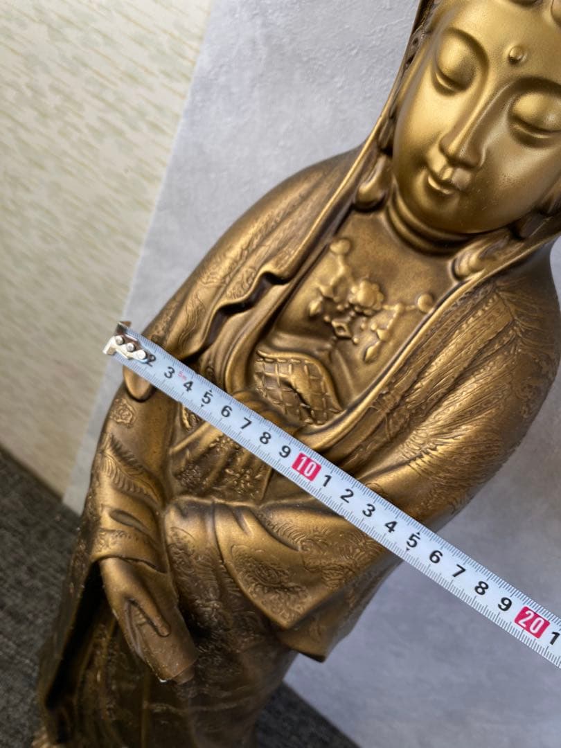 観音菩薩像　篤玉作　観音様　仏像　置物　骨董