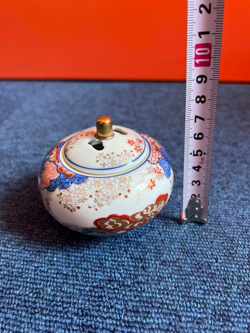 1003  其泉　春秋文豆丸型　香炉　未使用
