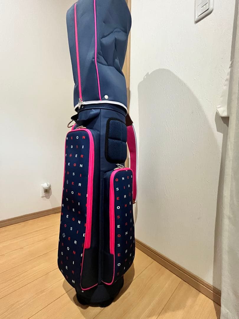 新品 ONESIDER キャディバッグ ネイビー レディース ゴルフバッグ