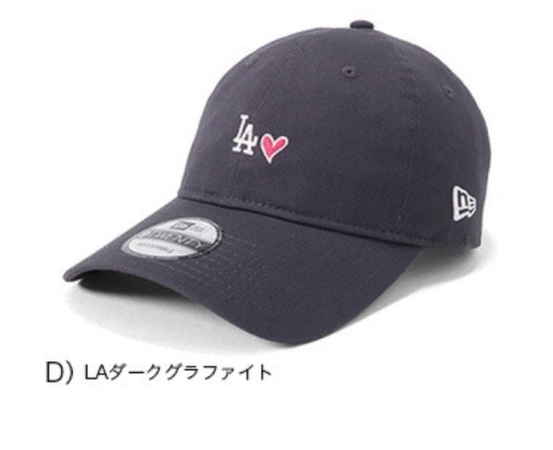 New Era LAダークグラファイトキャップ　ハート