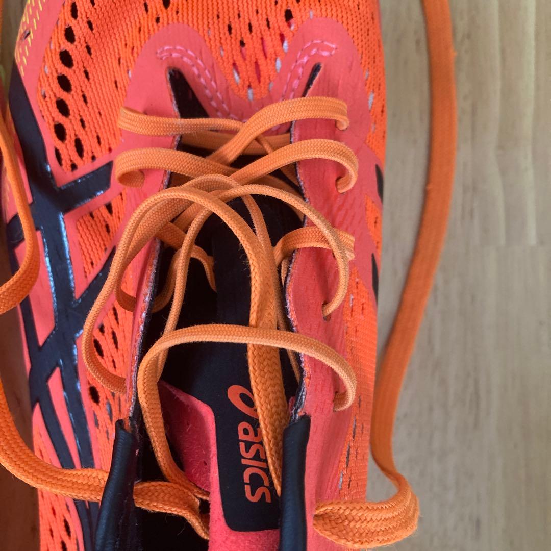ASICS スパイクシューズ 27.0cm オレンジ　中長距離　数回使用