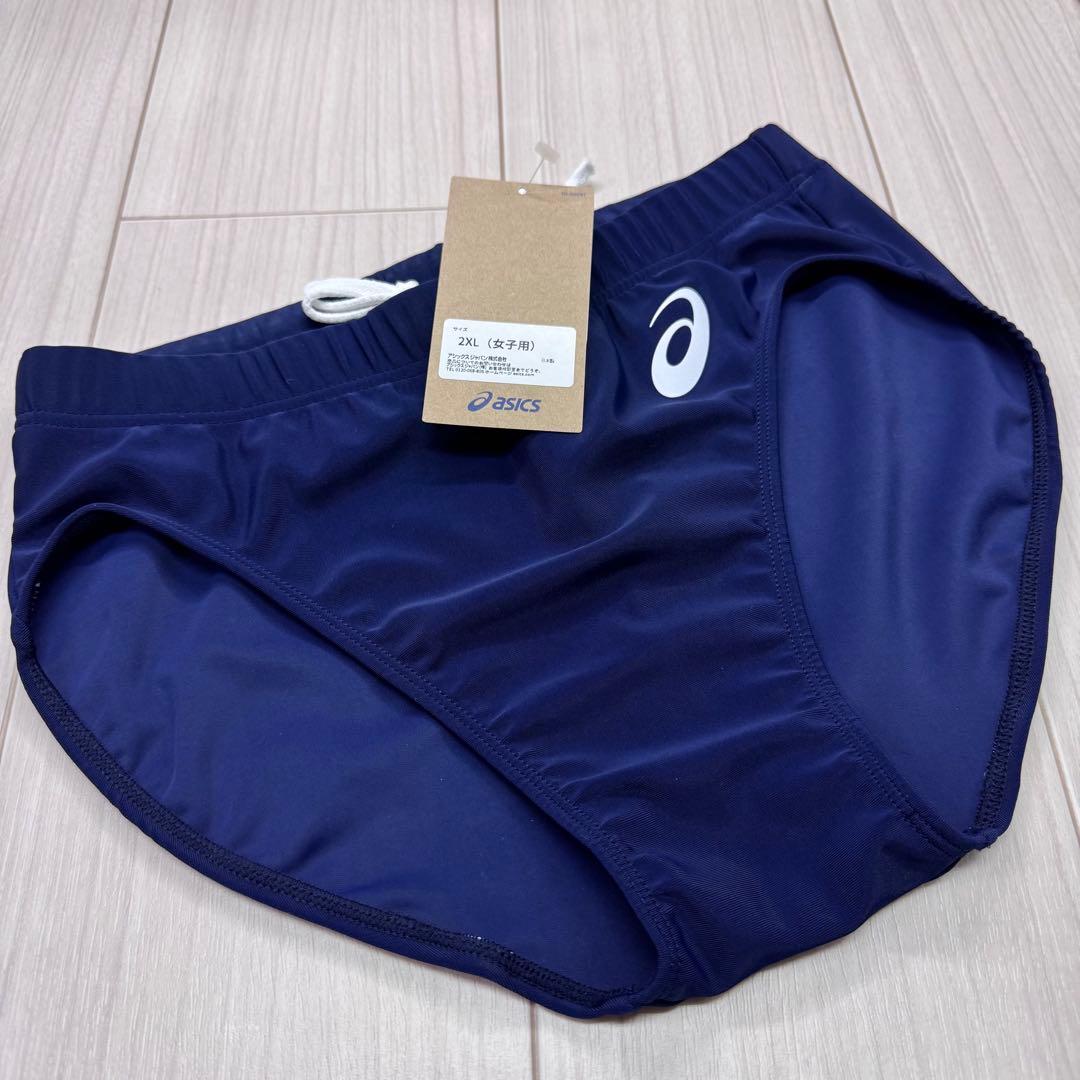 アシックス　女子陸上レーシングショーツ　2XLサイズ　ネイビー単色　新品