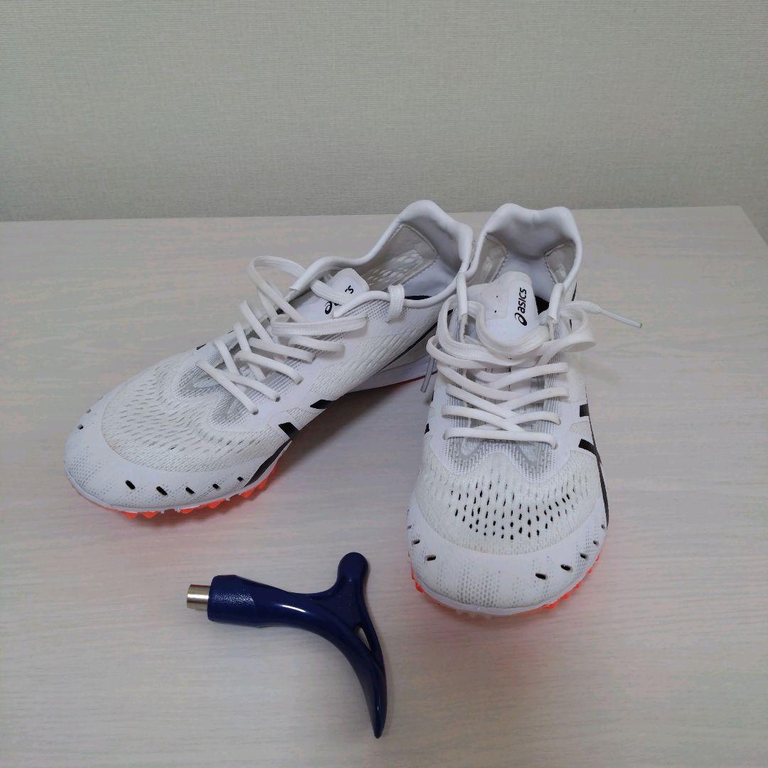 asics GUN LAP3 ホワイト/ブラック 23.0cm(5mmピン付き)