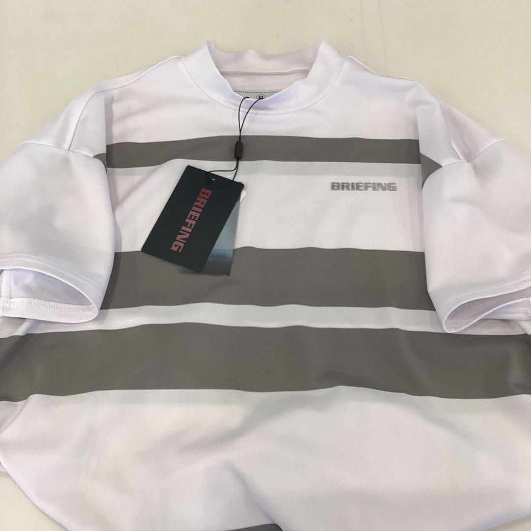 新品　BRIEFING WS PANEL STRIPE HIGHNECK RF