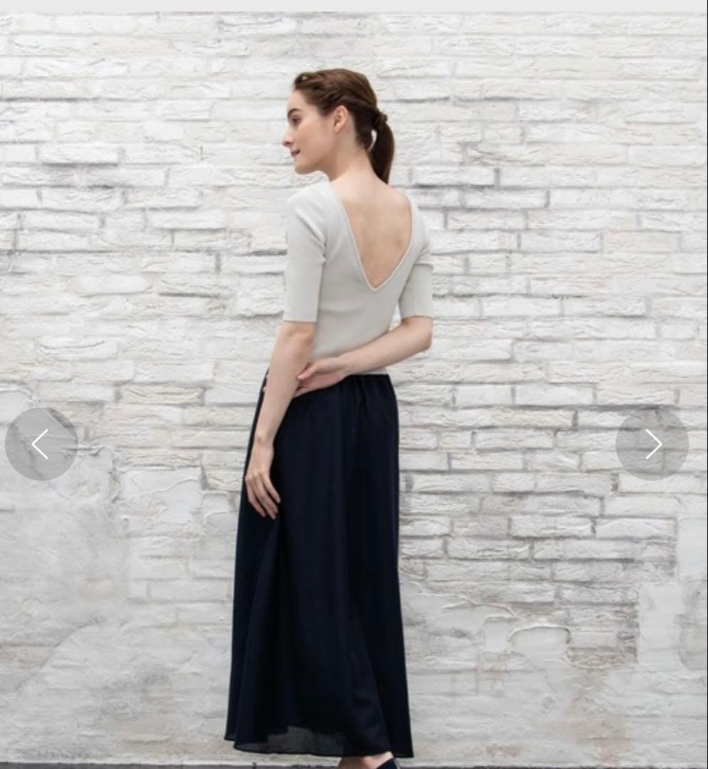Chacott 美品 ボイルコンビニットワンピース/胸カップ入りインナー付き