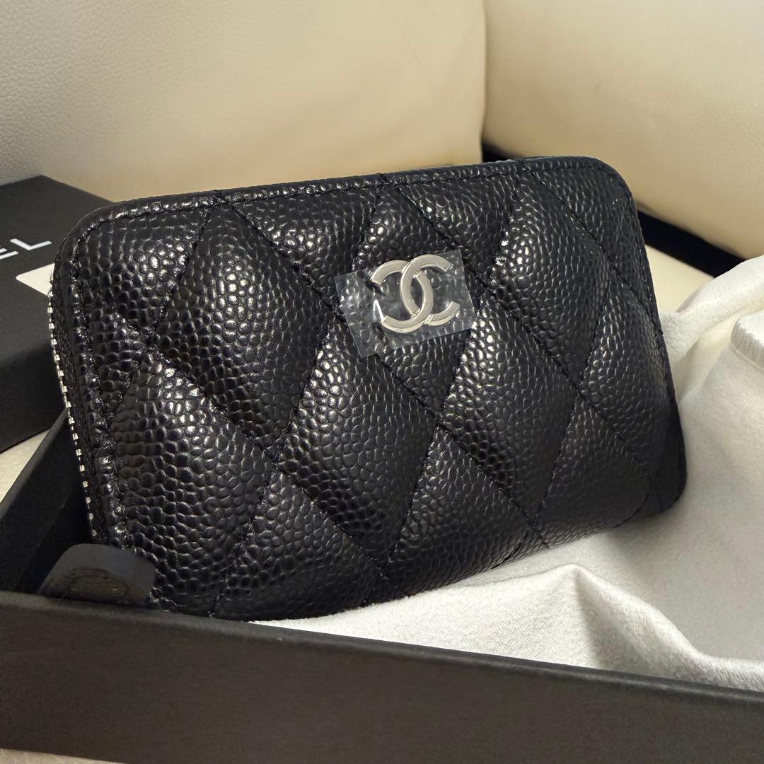 CHANEL ノベルティ　キャビアスキン　カードケース　ケース